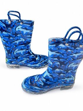 Western Chief Kids Size 11 Waterproof Rain Boots Pull-On Rubber Boots